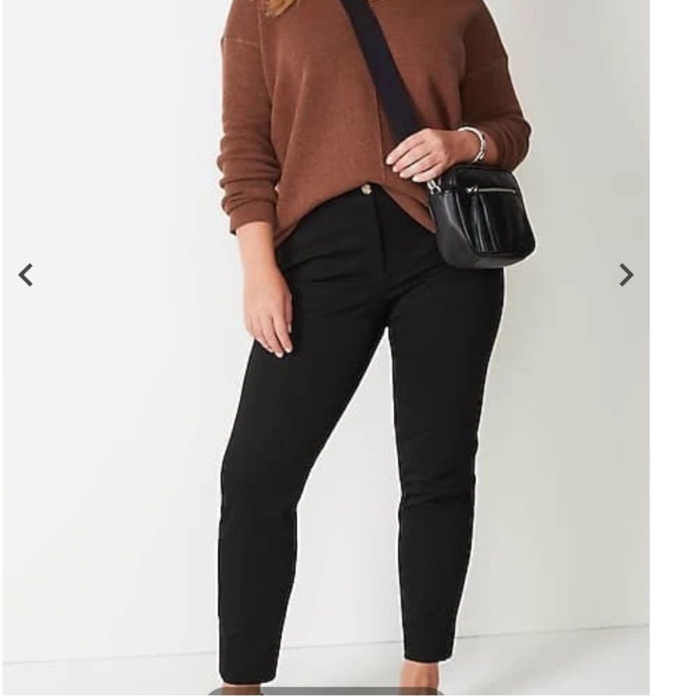 J. Jill Brushed Bi-Stretch Twill Pants Black/Multi‎ L NWT IN PACKAGE